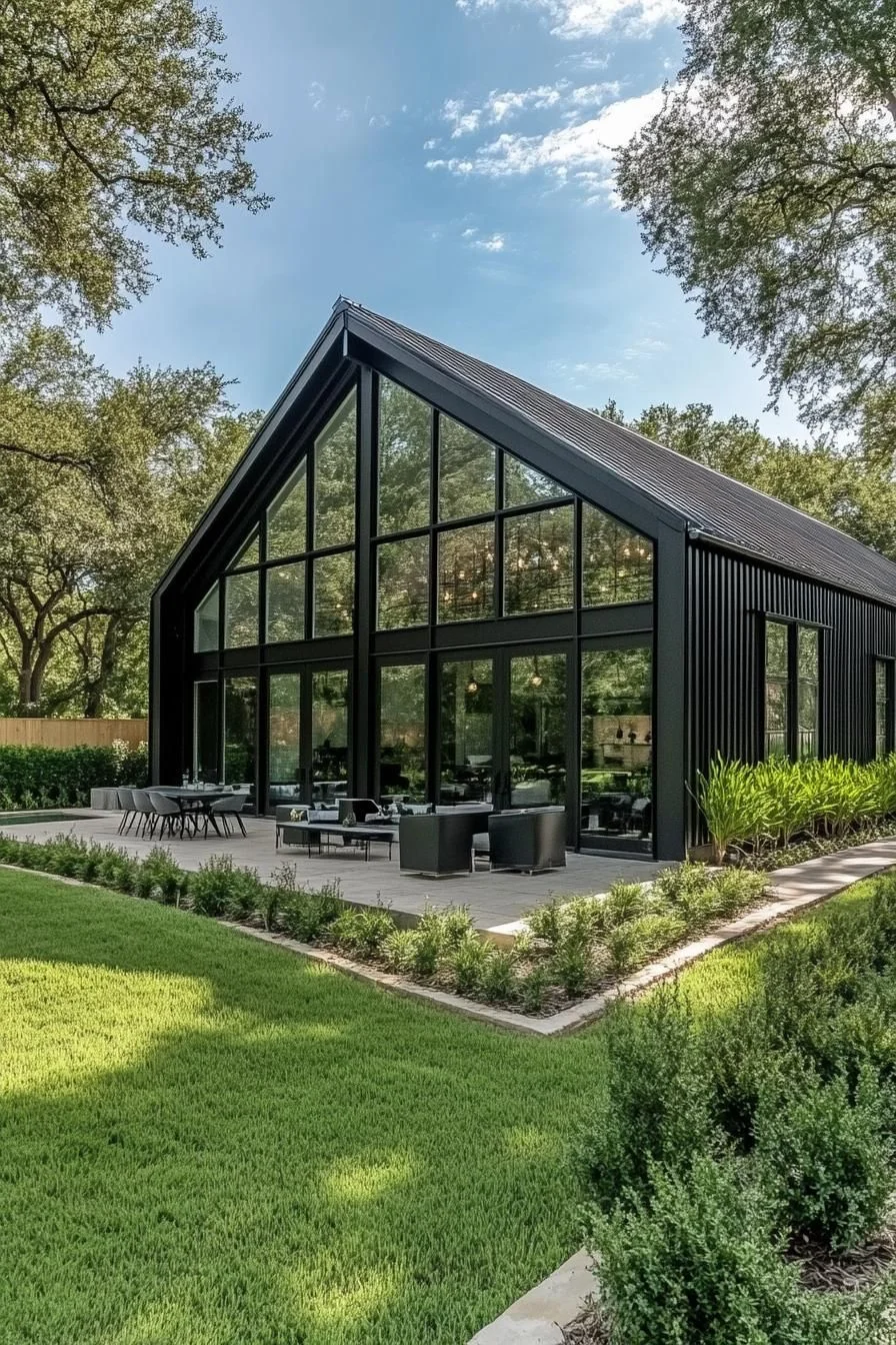 Barndominium With Full Glass Paneling