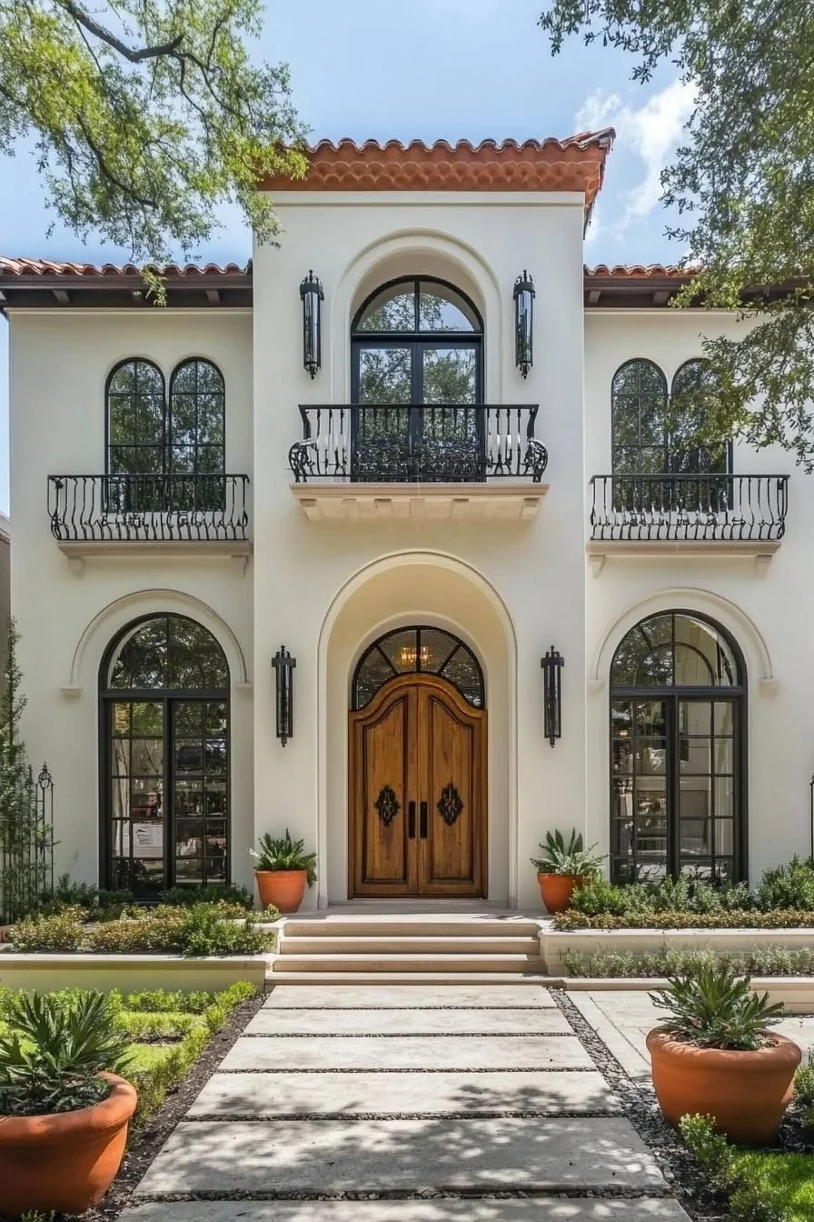 A Grand Arched Entrance to the Villa