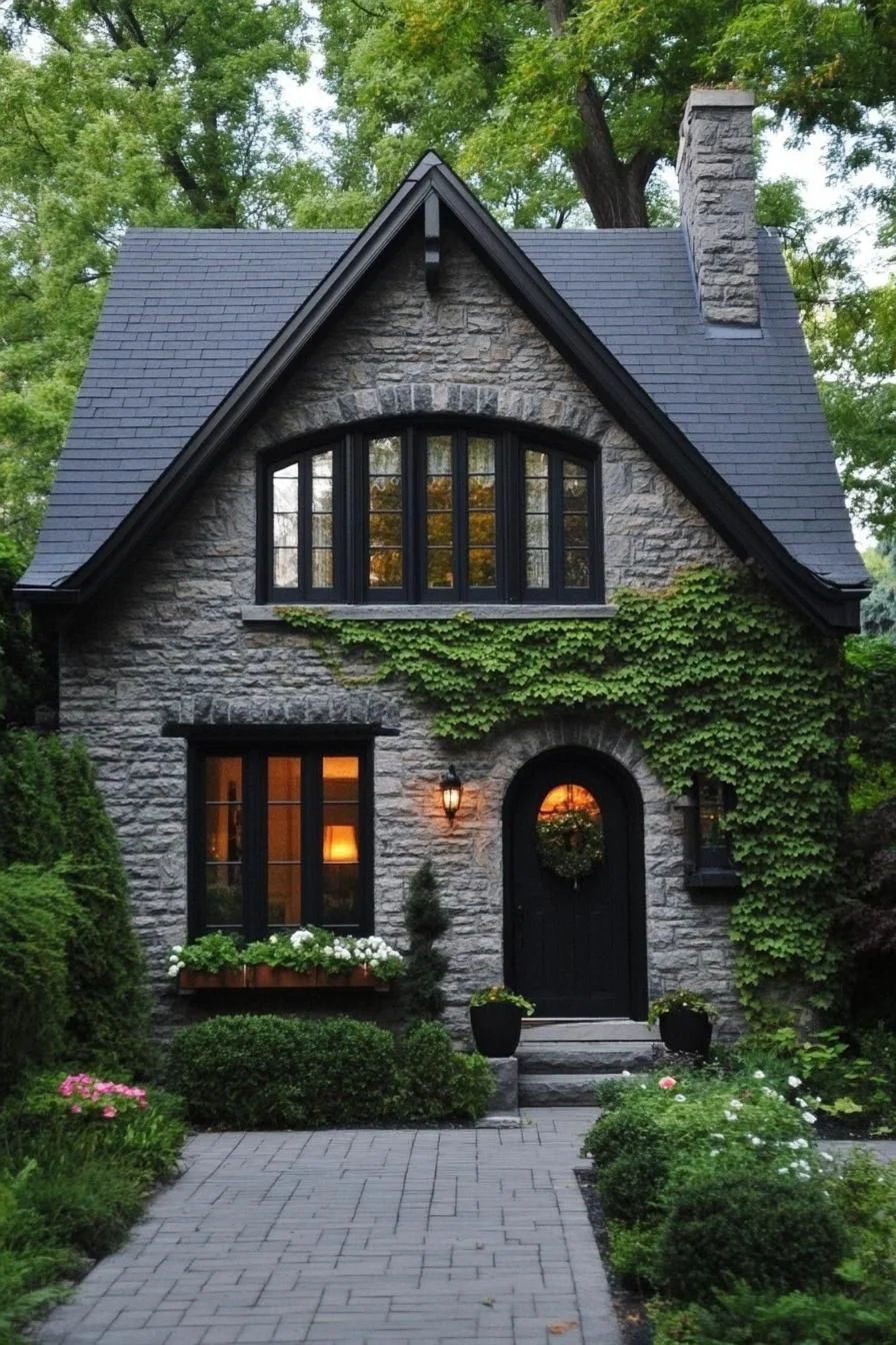 Ivy-Covered Stone Cottage Charm