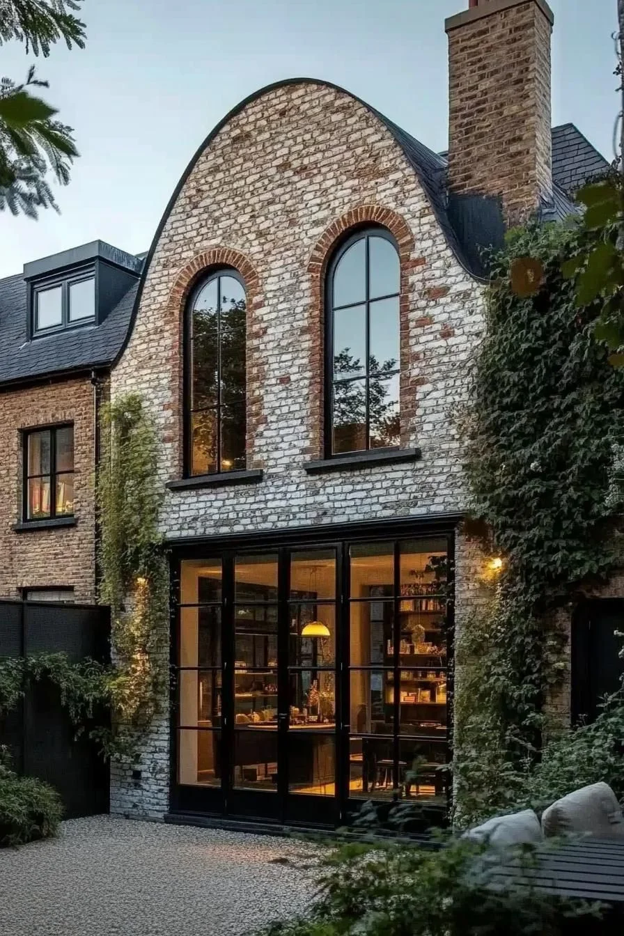 Brick Home Softened by Ivy