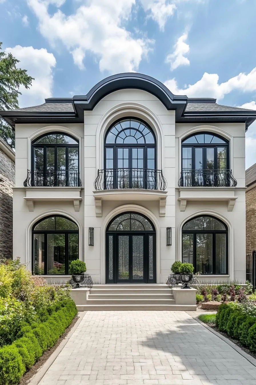 Lavish Home With an Arched Entry