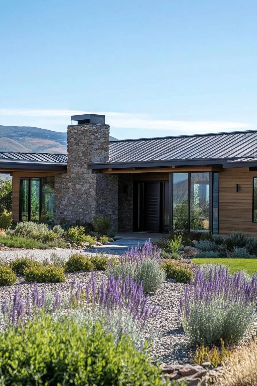 Breezy Rancher with a Stone Chimney