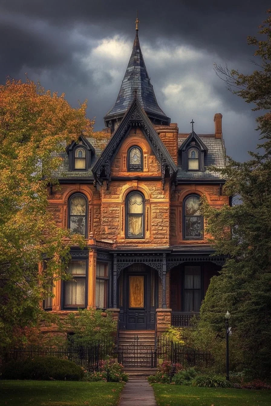 A Gothic Cottage with a Tall Spire