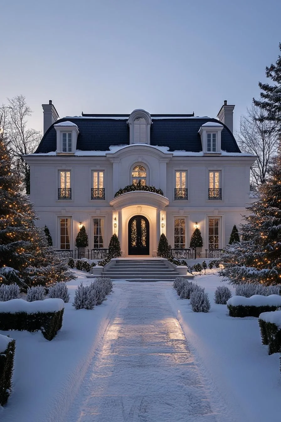 Refined Mansion in Winter