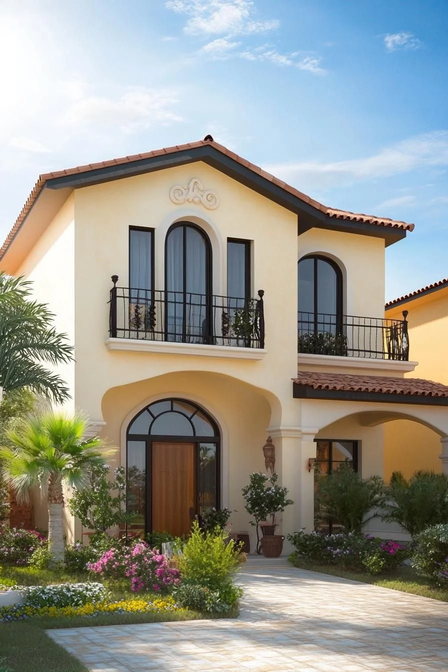 A Sunlit Retreat With Iron Balconies