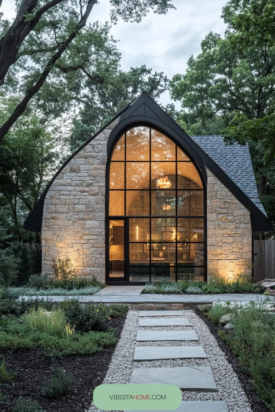 Glass-Filled Gable Rustic Haven