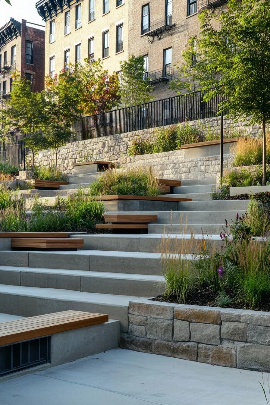 Stone and Green Layered Terraces
