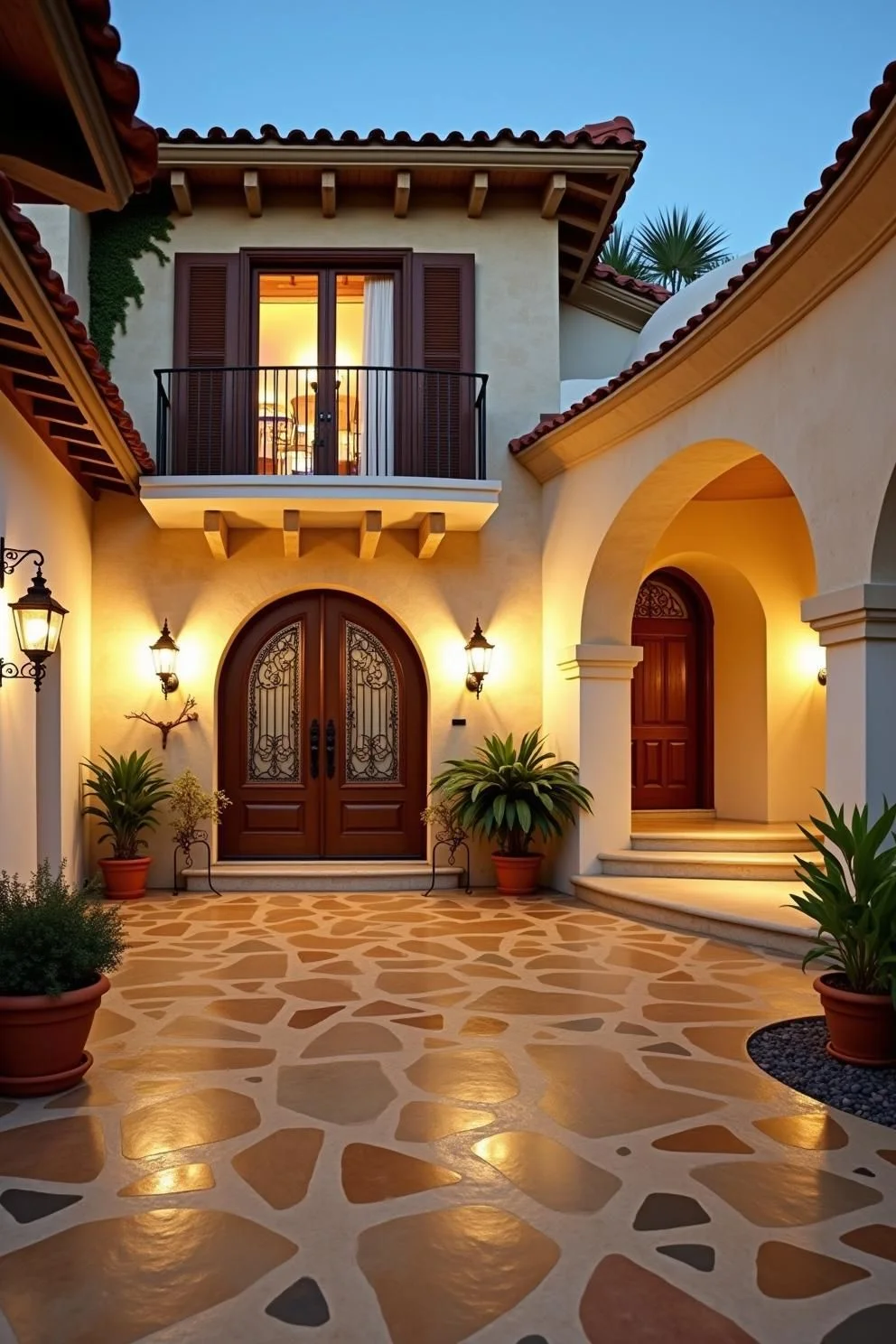 Sunlit Doorway of a Tuscan Villa