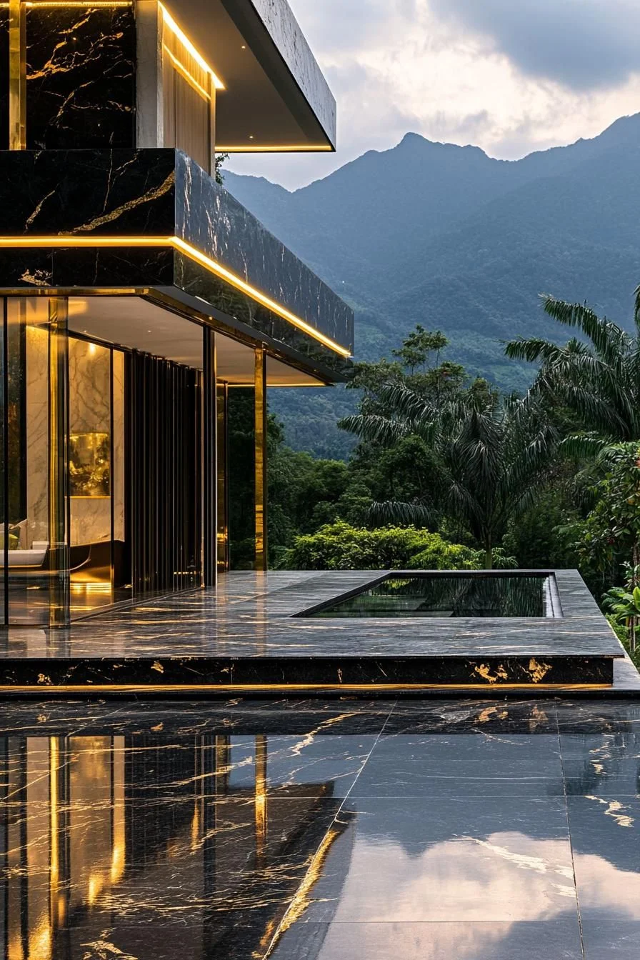 Marble Mansion in the Mountains Beyond
