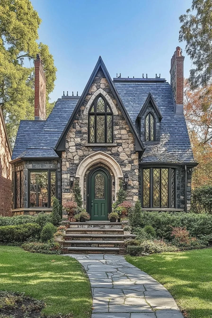 A Whimsical Cottage with Playful Gables
