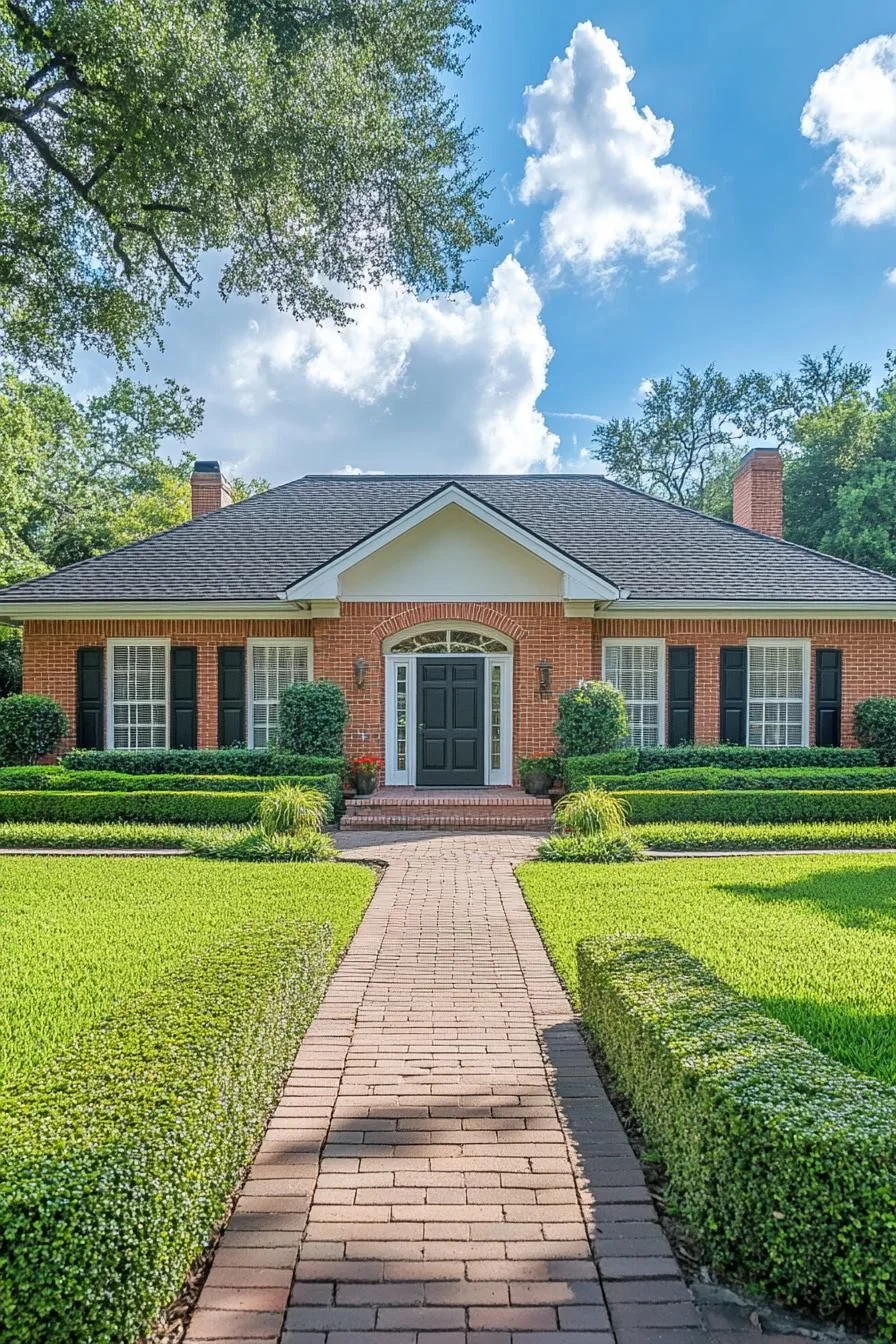 A Brick Retreat Surrounded By Greenery
