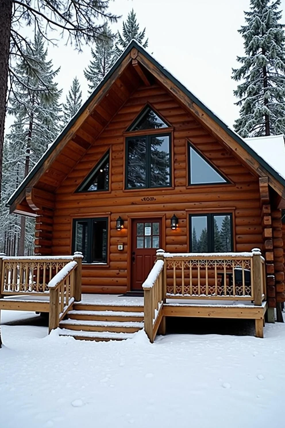 A Timber Cabin Among the Pines