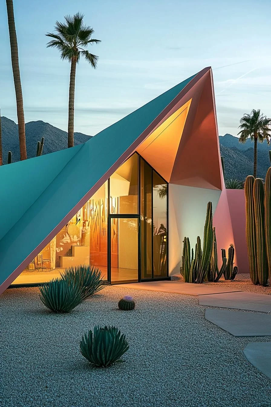 Geometric Shapes Rise Like Palm Springs Pyramids