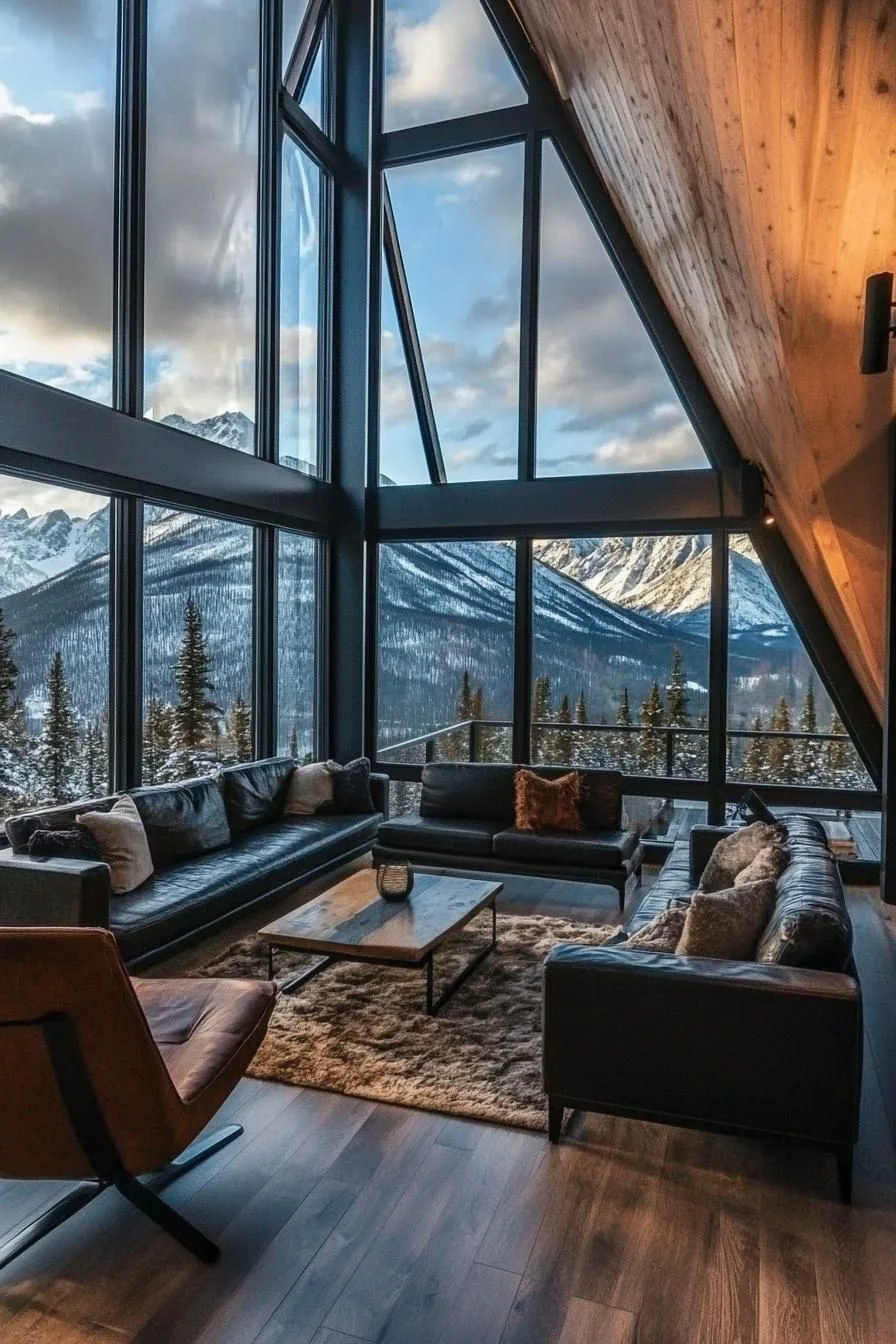 A Pine Forest View From An A-Frame