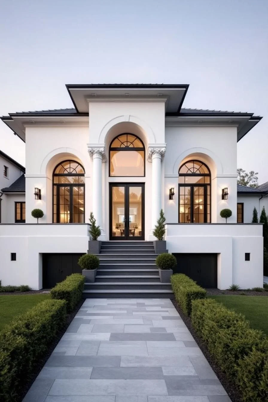 Entryway Design With French Arches