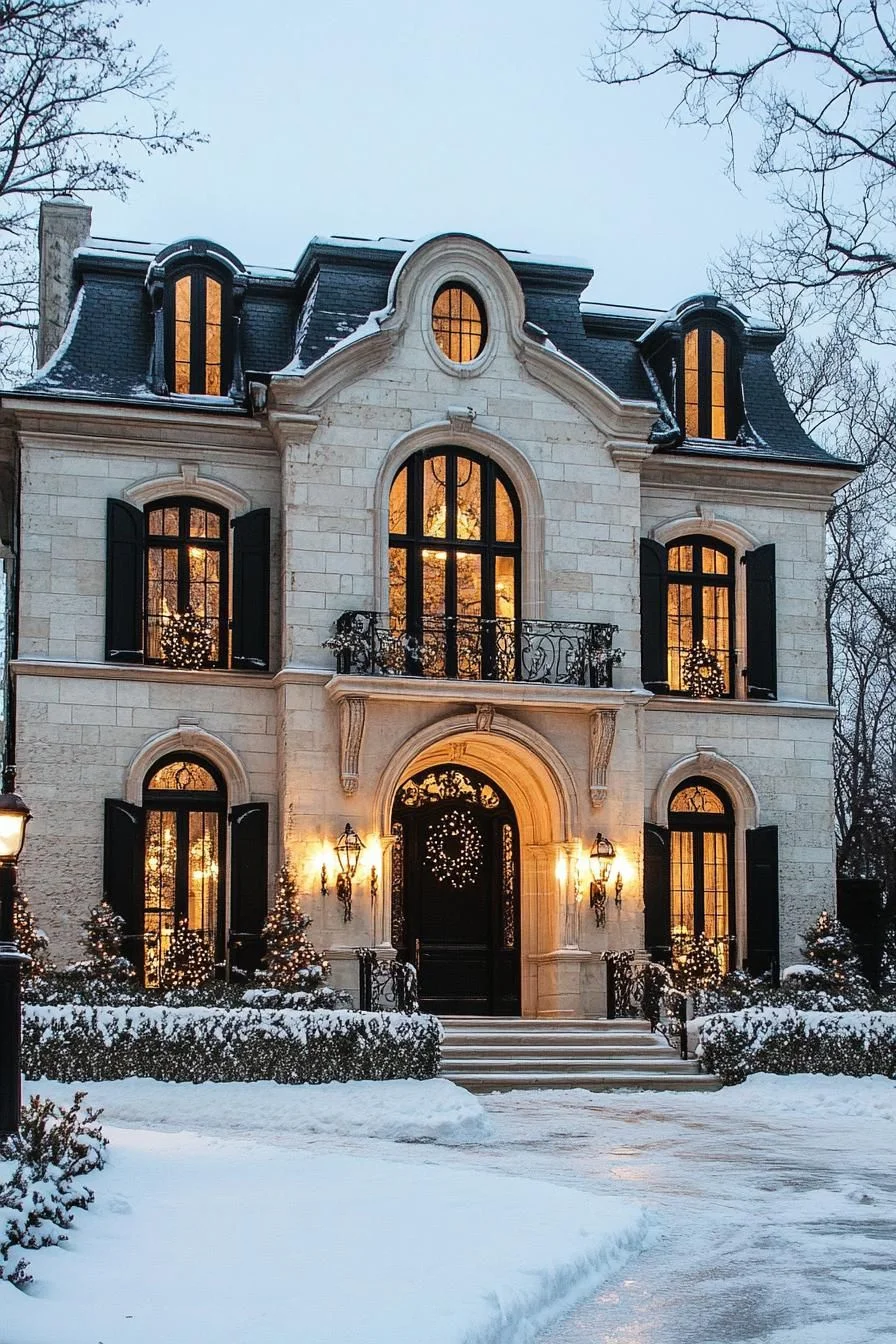 A Snow-Kissed Baroque Estate