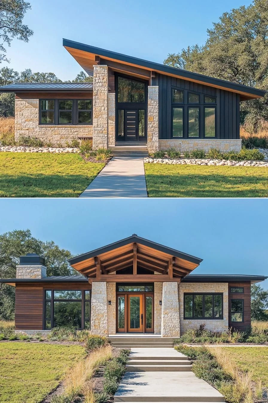 A Sleek Stone Craftsman Design