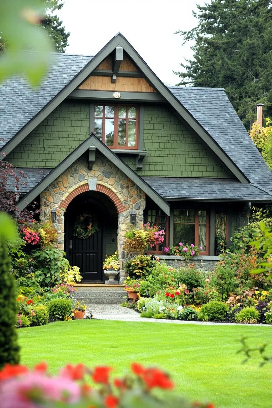 A Green Nook Filled With Flowers