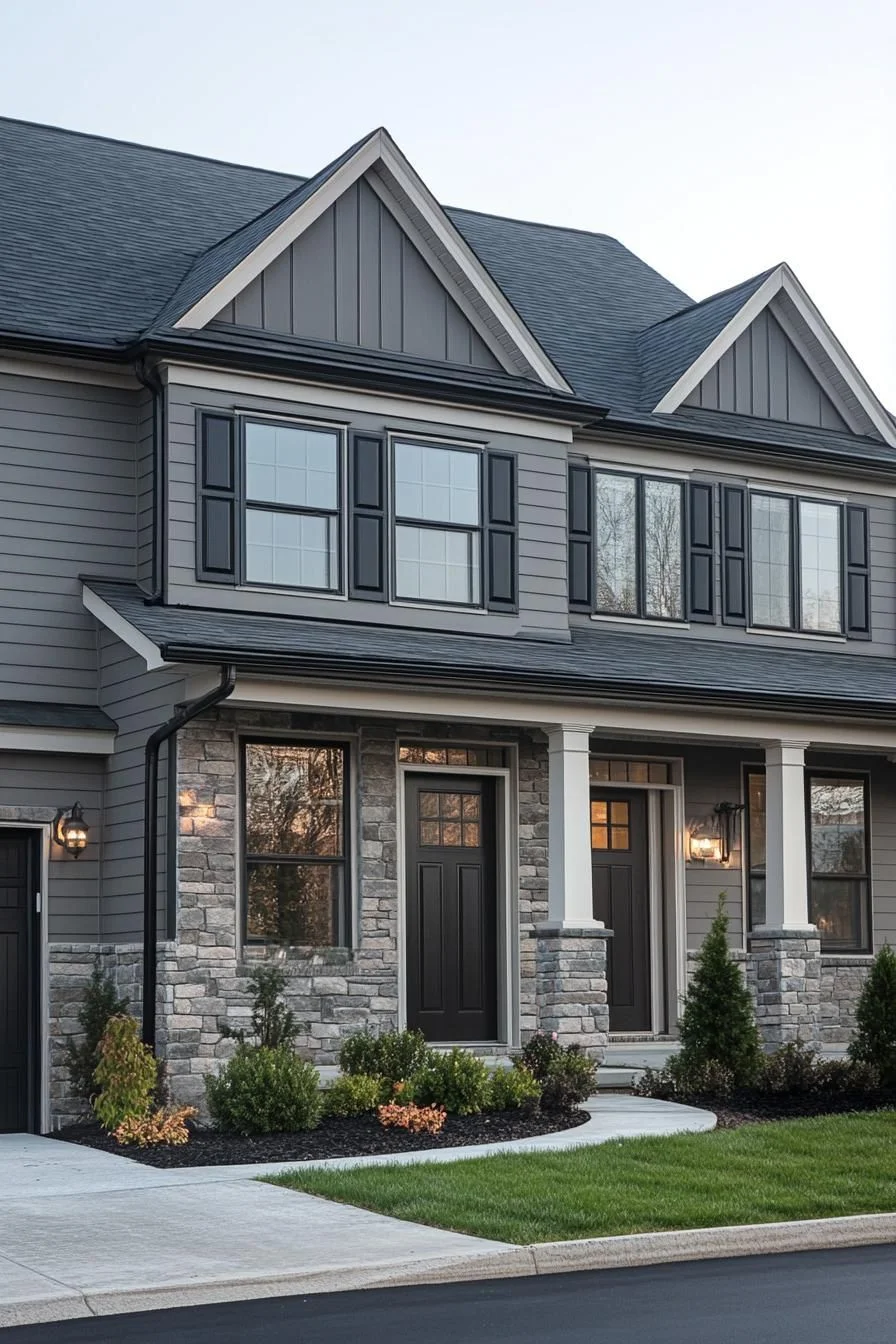Triple Gable Roofline Brings Suburban Splendor