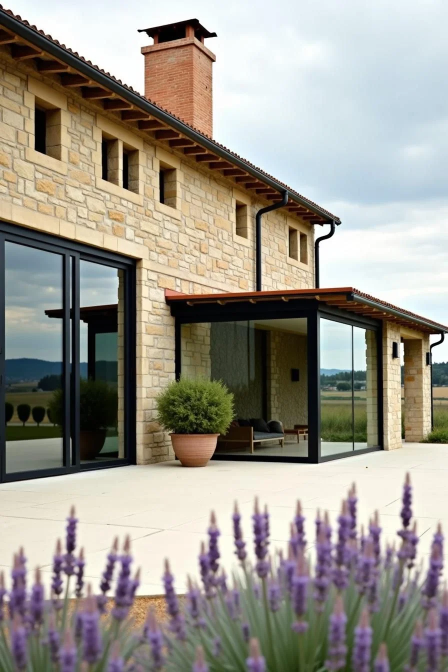 A Stone Farmhouse Surrounded by Lavender