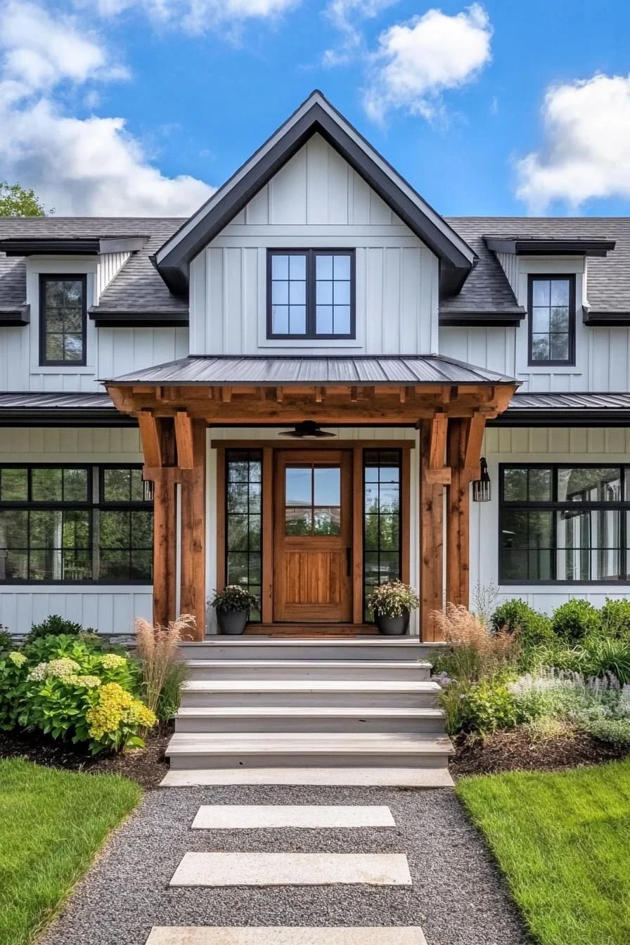 A Modern Barnyard Home With a Front Porch