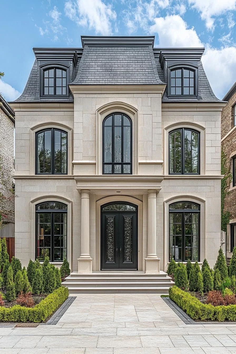 A Refined Fortress-Style Facade