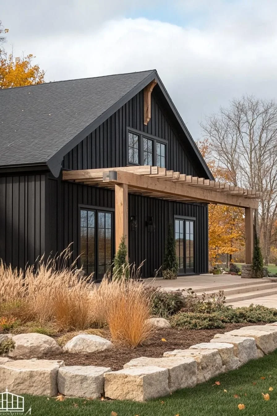 A Rustic Retreat Framed in Black Timber