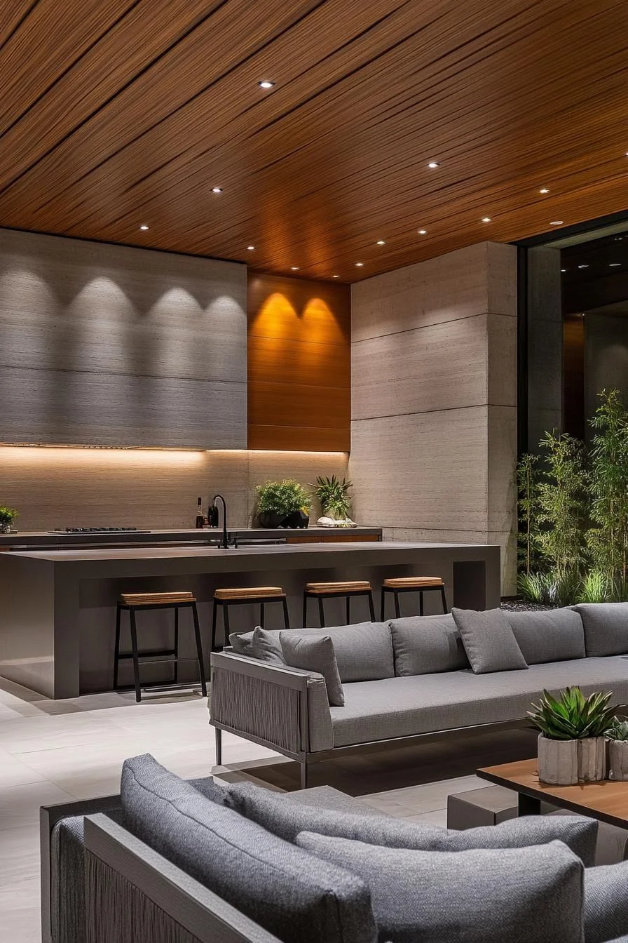 Modern Zen Lounge: A Stylish Outdoor Hideaway