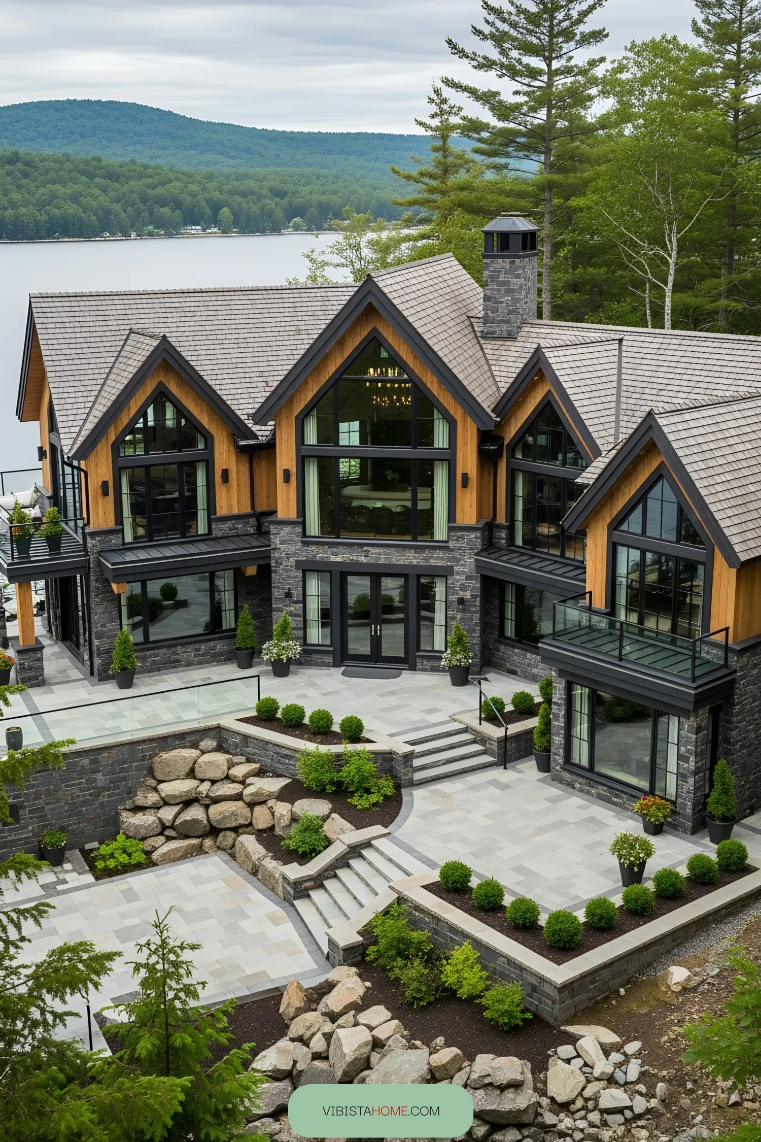 A Lakefront Home with a Distinct Style