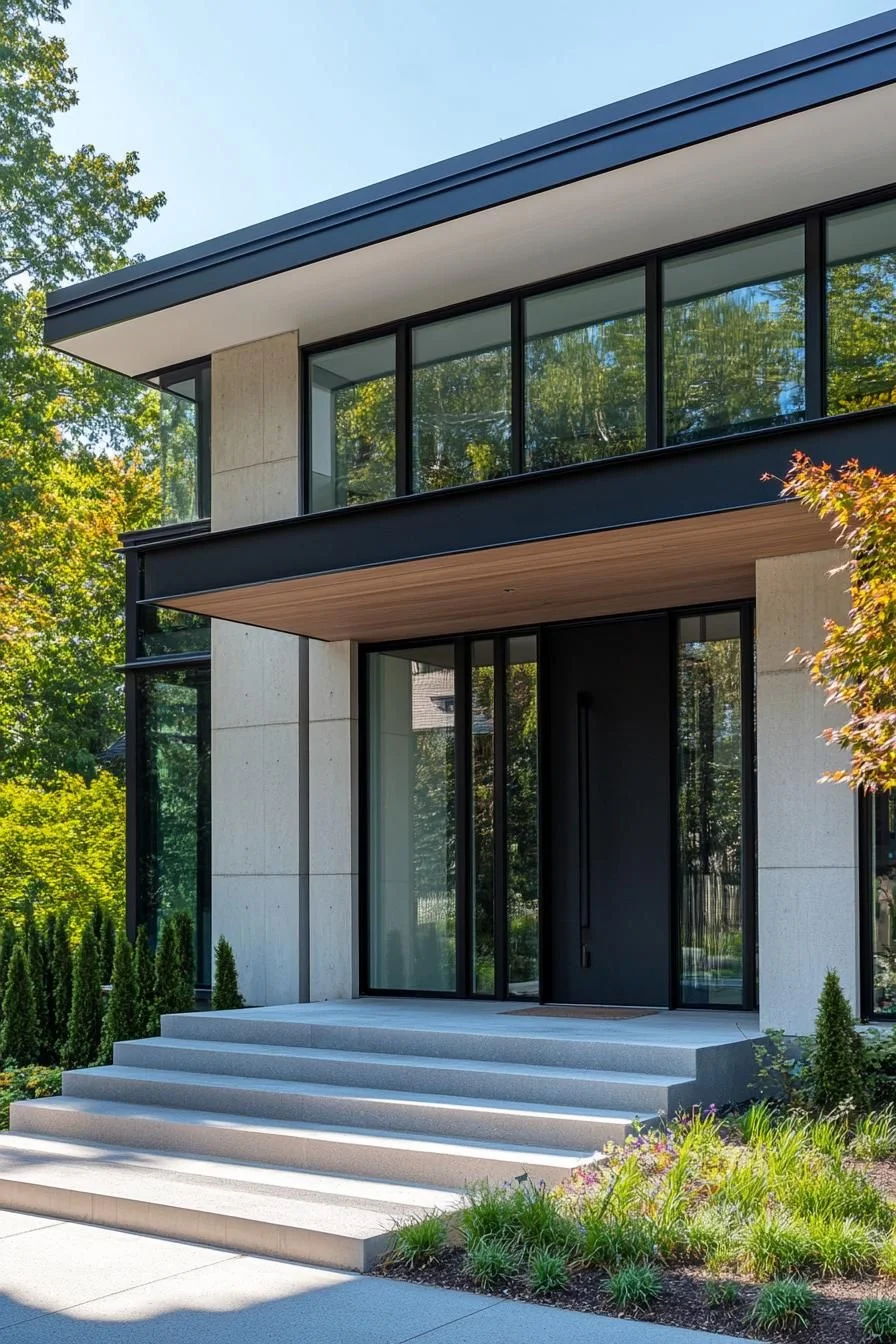 Sharp-Cornered Facade with Modern Lines