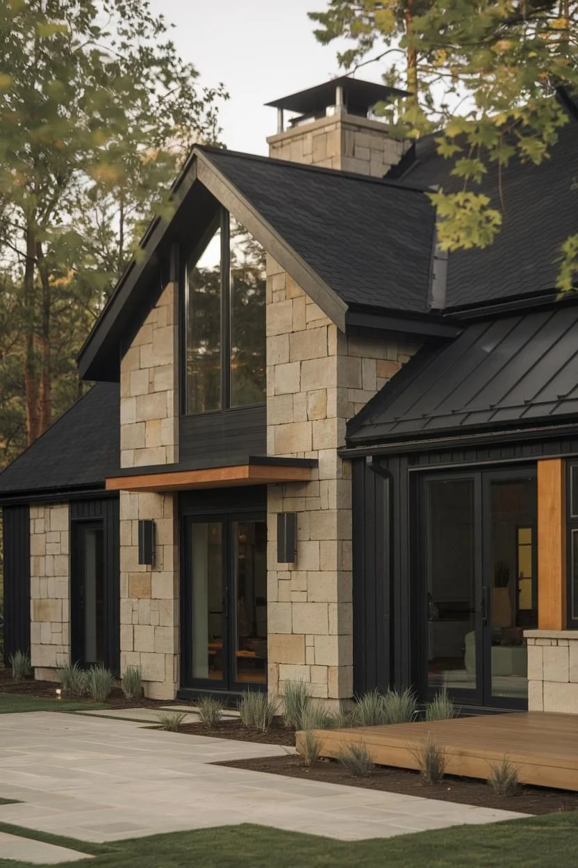 An Understated Charcoal Chalet Design