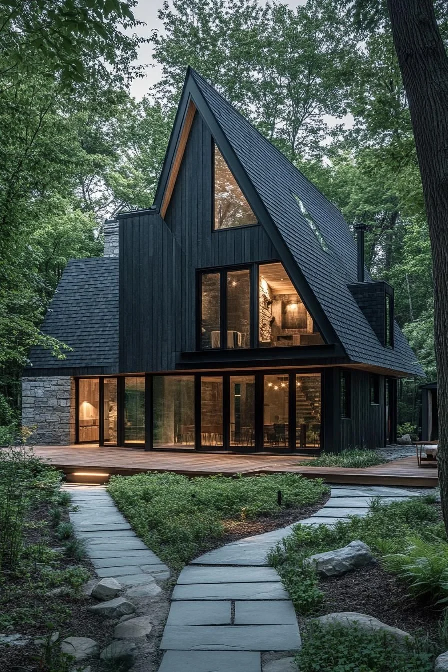A Modern A-Frame Escape in the Evergreens