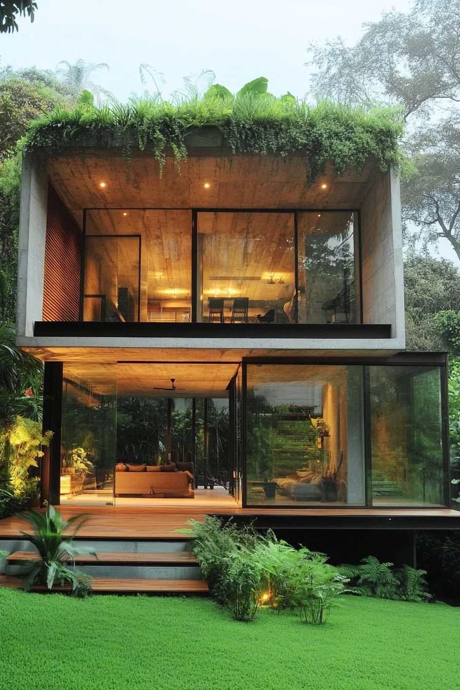 A Glass Home in Verdant Splendor