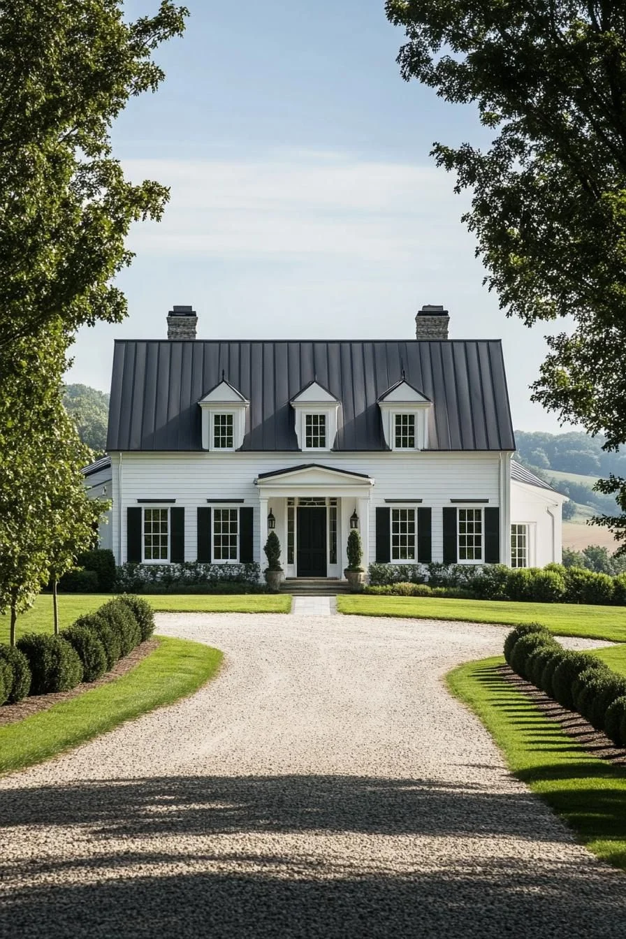 A Pebbled Path Leading to the Porch