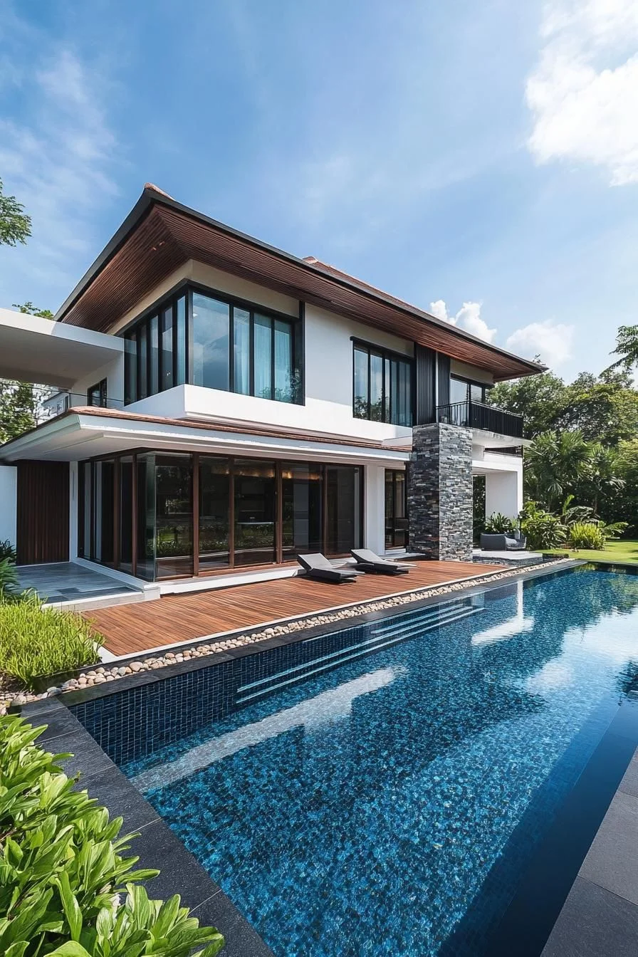 A Glass-Wrapped Thai Home Design