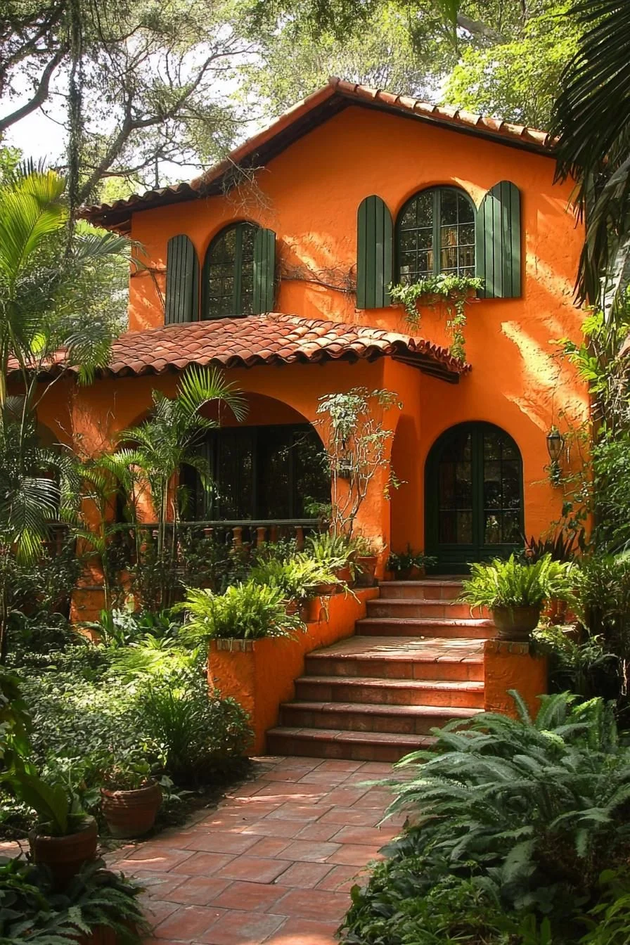 A Citrus-Colored Villa in the Jungle