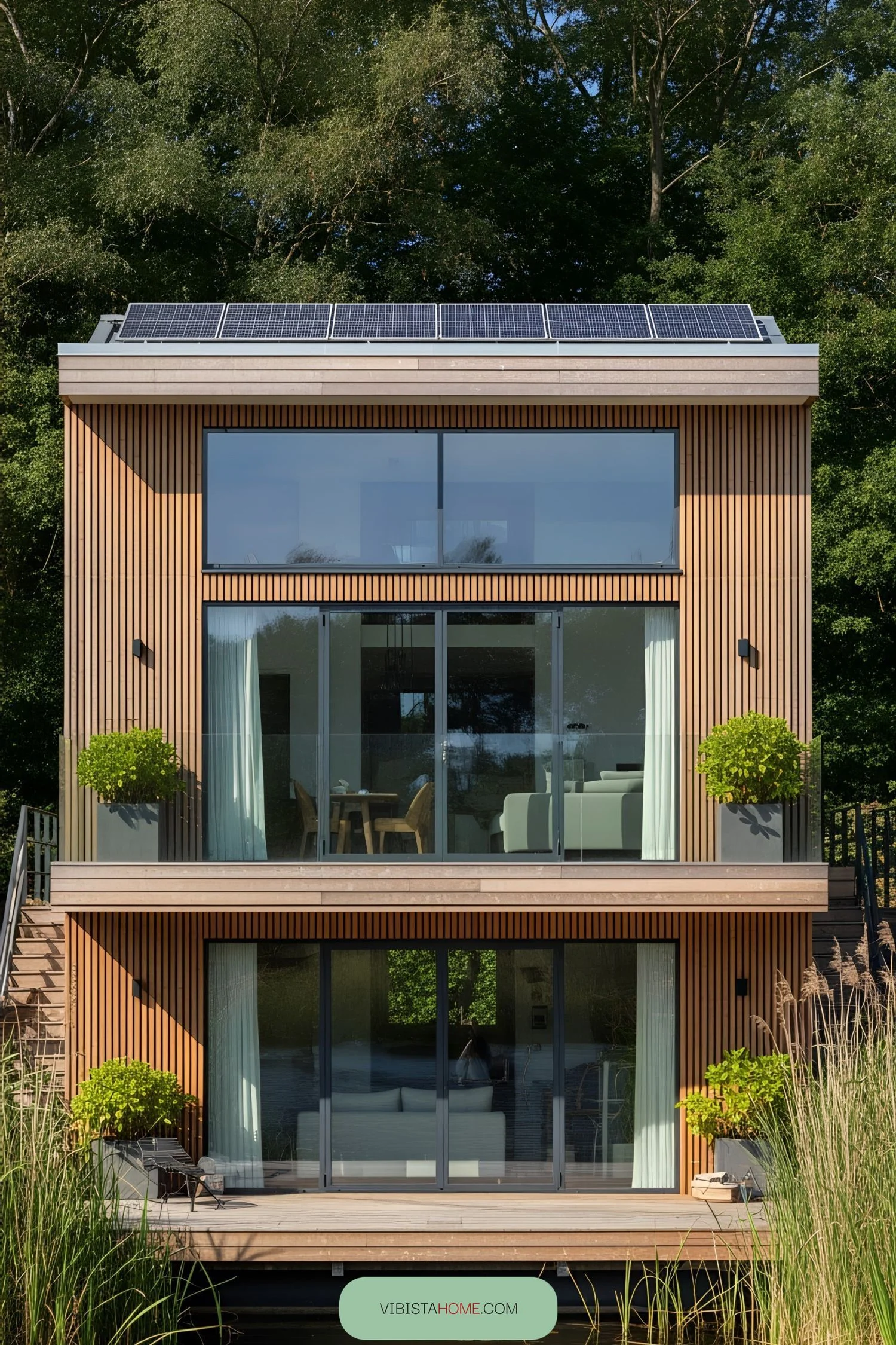 Solar-Powered Chic Box Floating Home