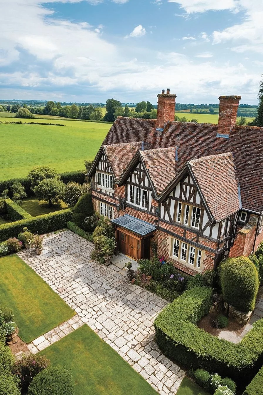 A Tudor-Style House Set in Green Pastures