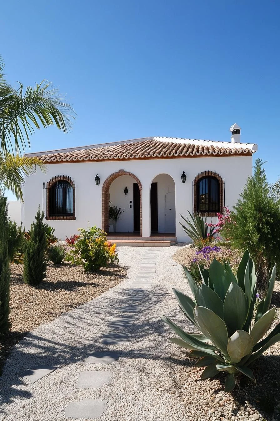 A Spanish Bungalow Beneath Blue Skies