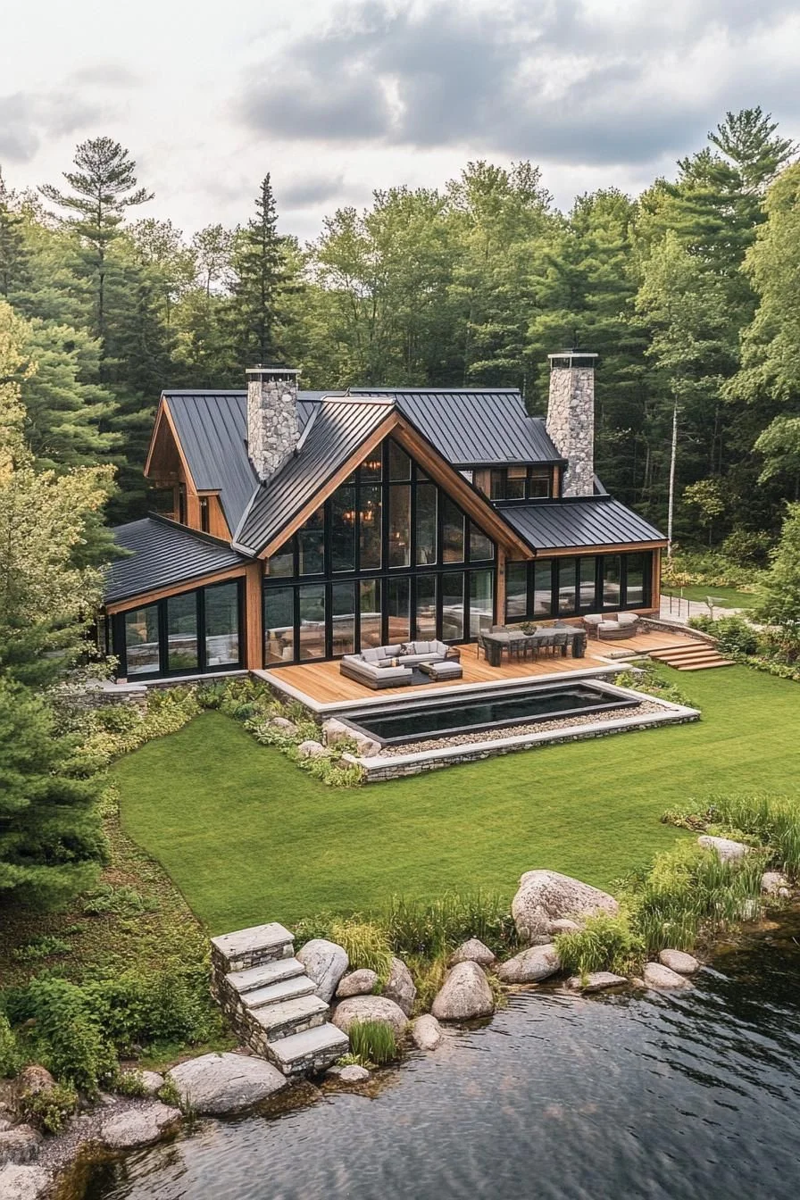 Cabin Style Set in Nature's Lap