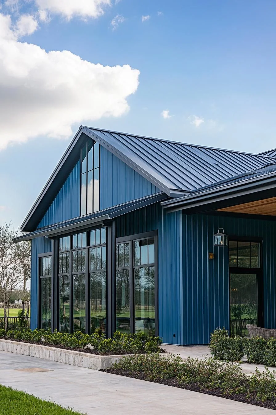 A Blue Steel Bungalow Under Open Skies