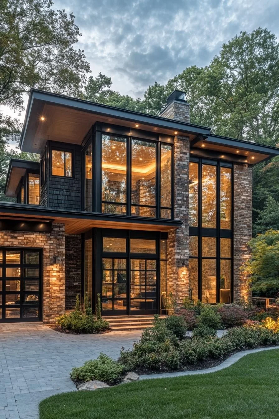 Modern Brick Facade Design