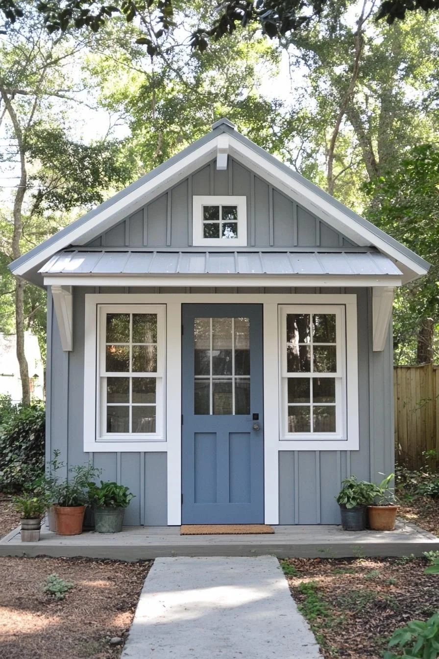 Compact Pewter-Toned Home