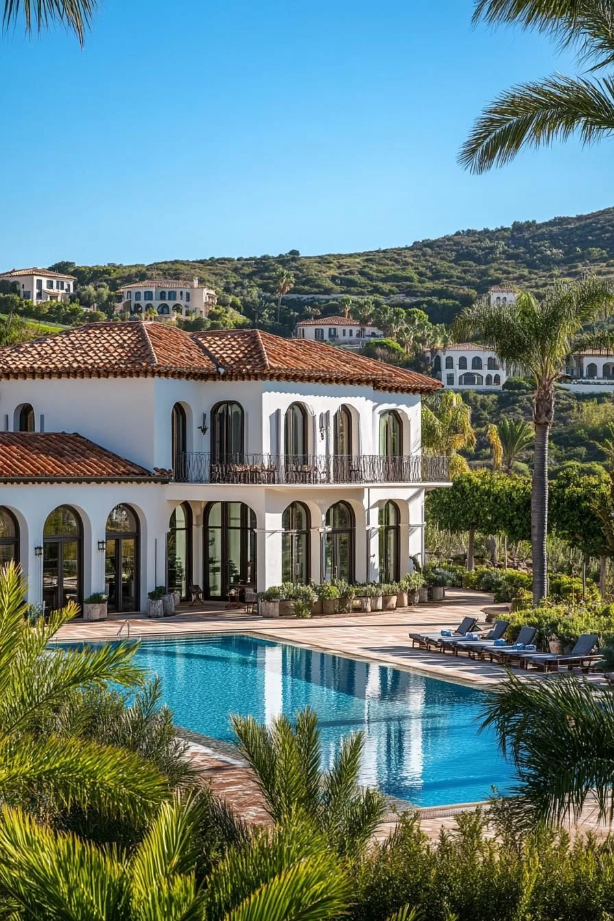 A Mediterranean Villa Centered on Its Pool