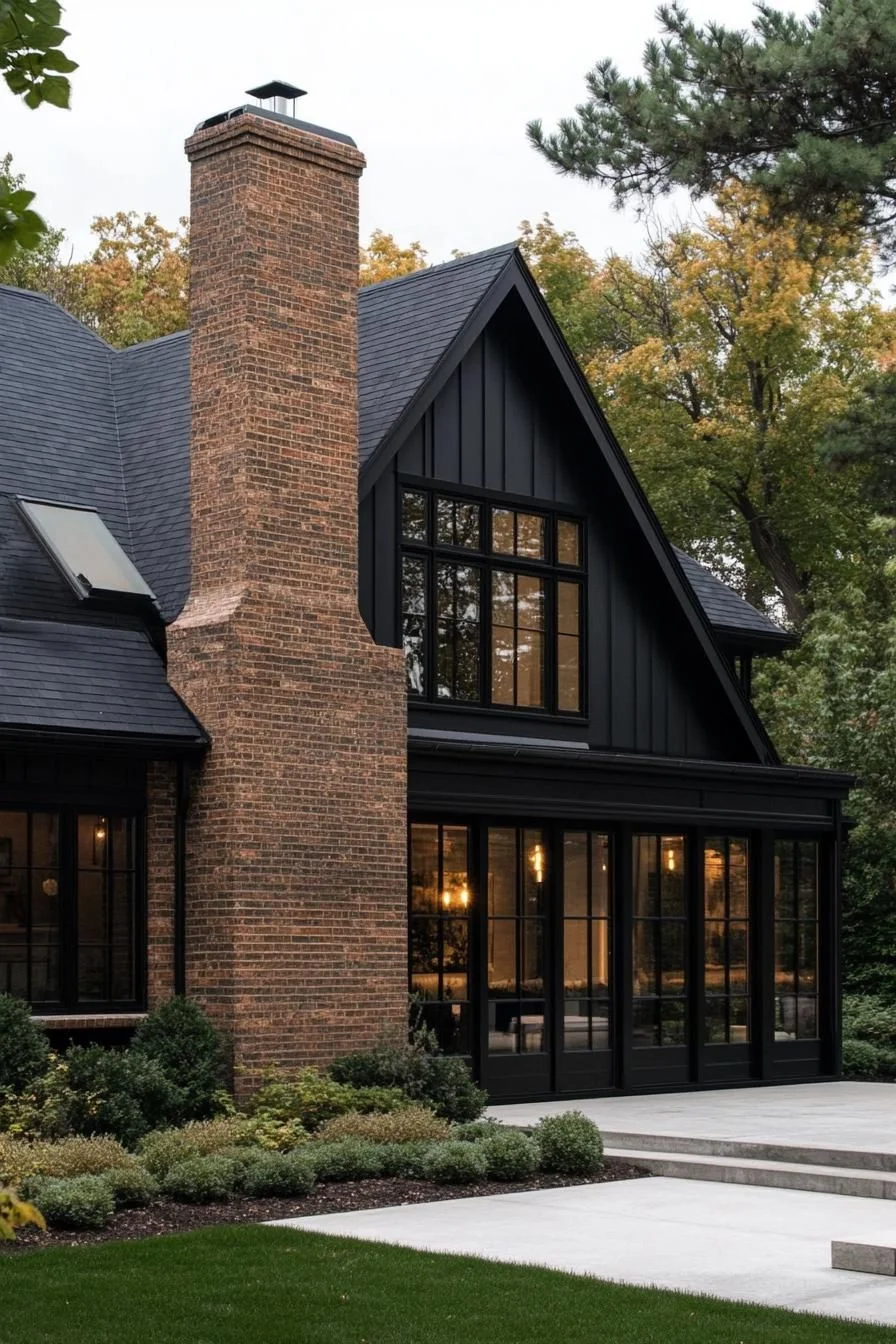 A Beautiful Black House That Beckons