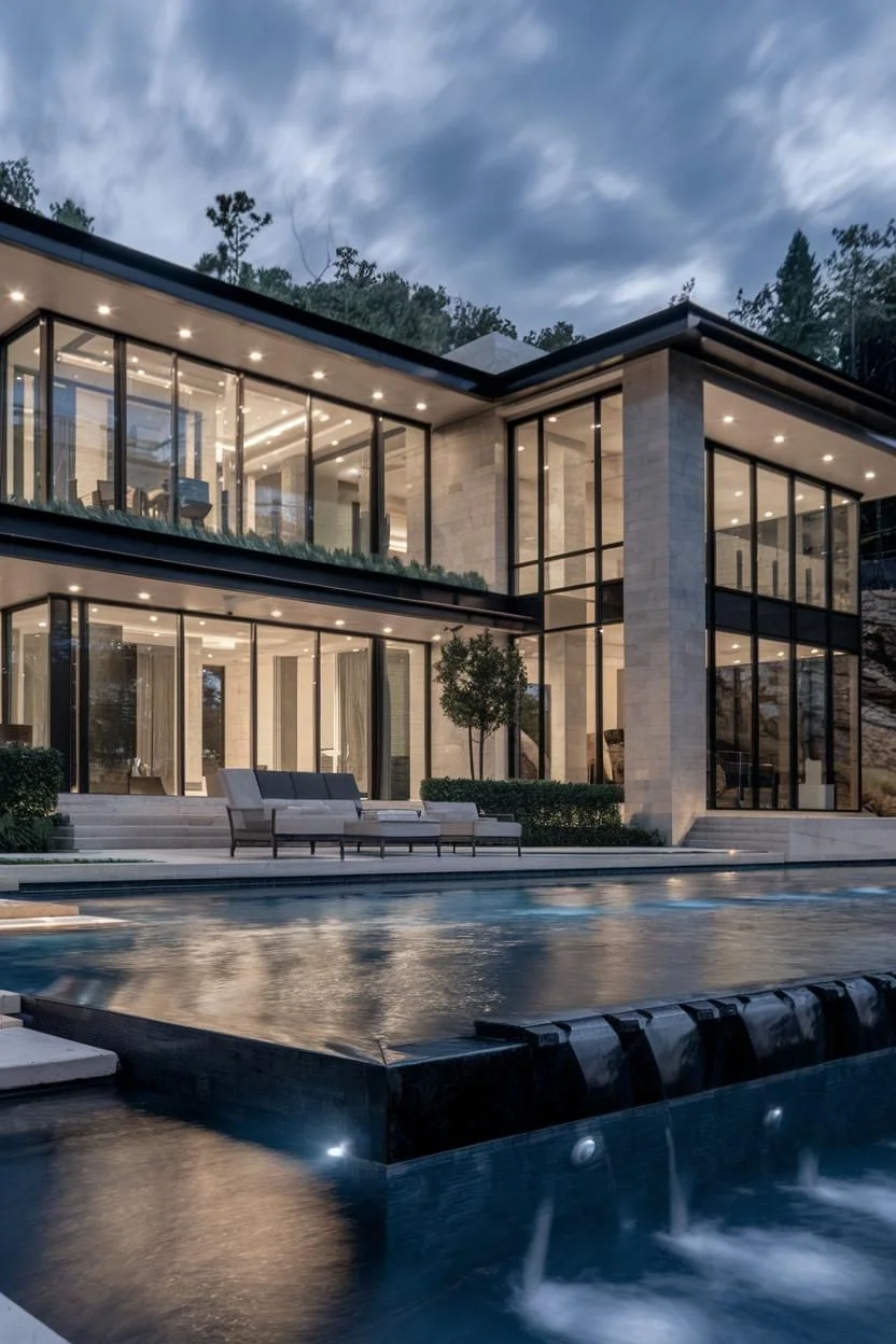 Starry Skies Above Aquatic Elegance