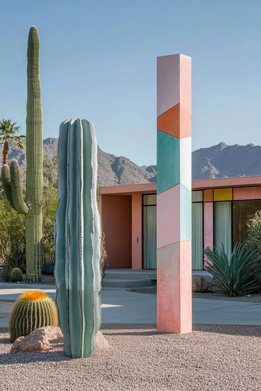Bold Colors Meet Desert Cacti