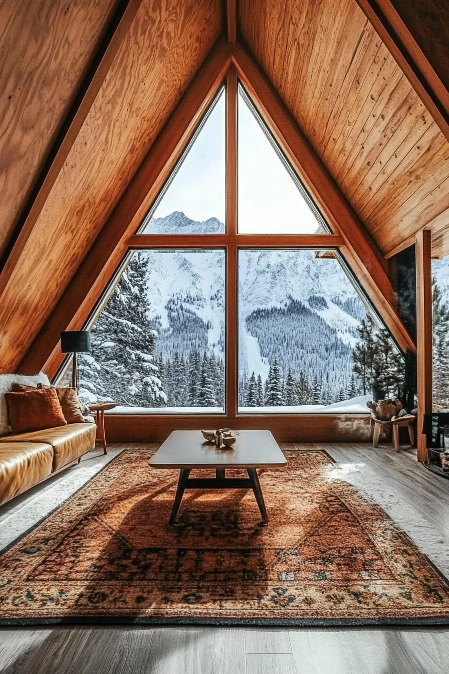 A-Frame Cabins with Tall Glass Windows - photo 2