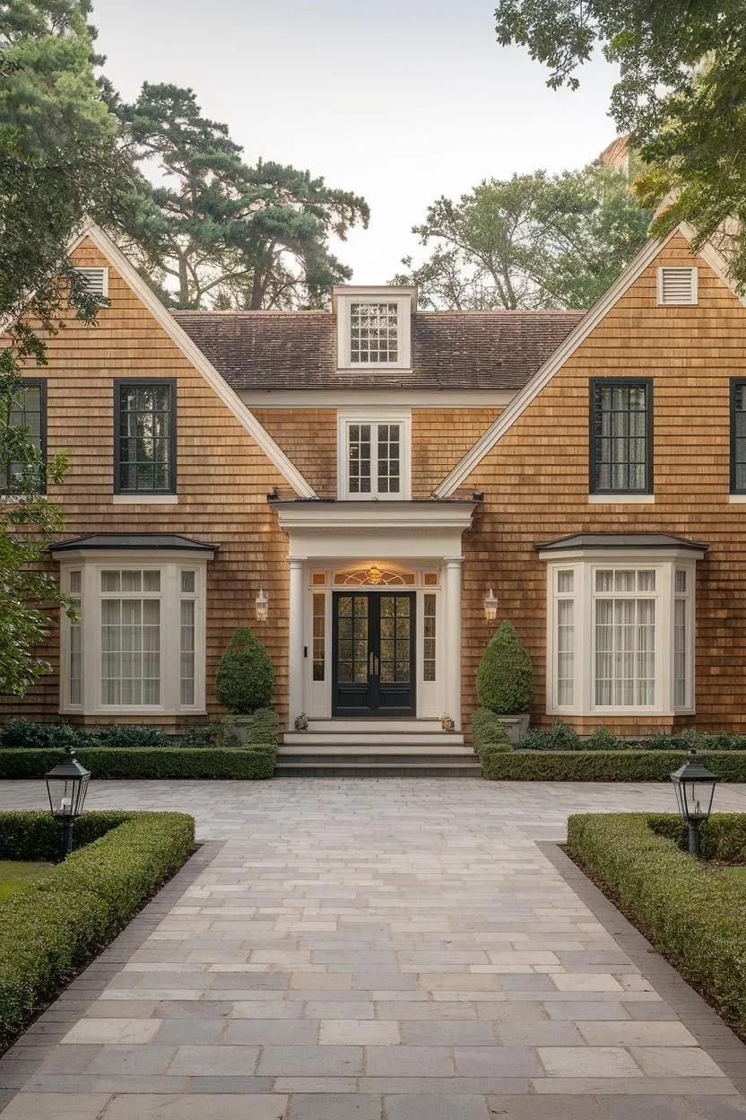 A Grand Entrance Defines This Suburban Home