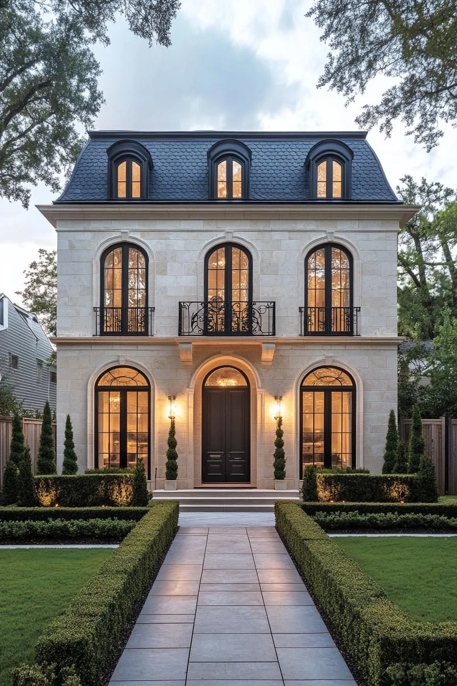 Slate and Stone French Facade Design